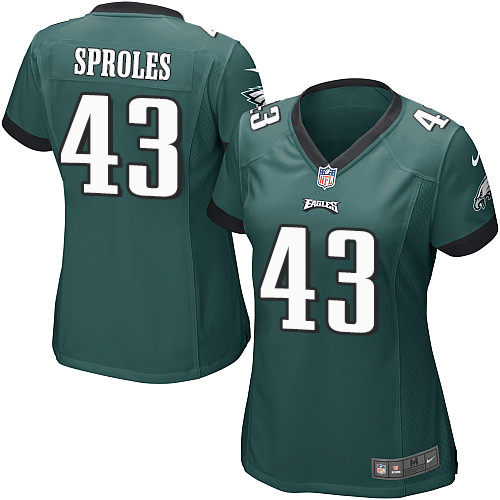 Women's Game Darren Sproles Nike Jersey Midnight Green Home - #43 NFL Philadelphia Eagles